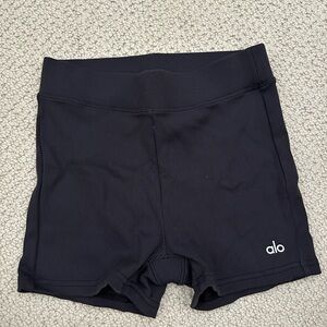ALO Yoga Black Bike Shorts Seamless Ribbed